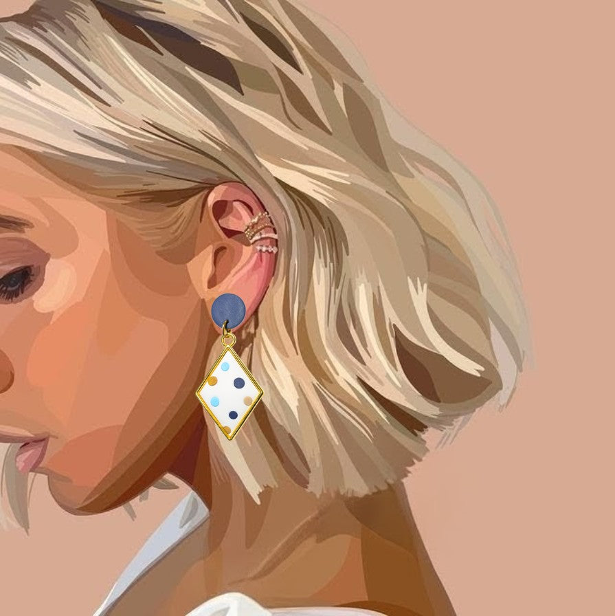 Iris earrings (dots)