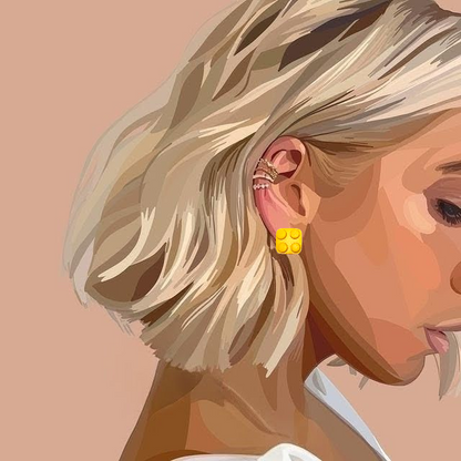 Lego earrings